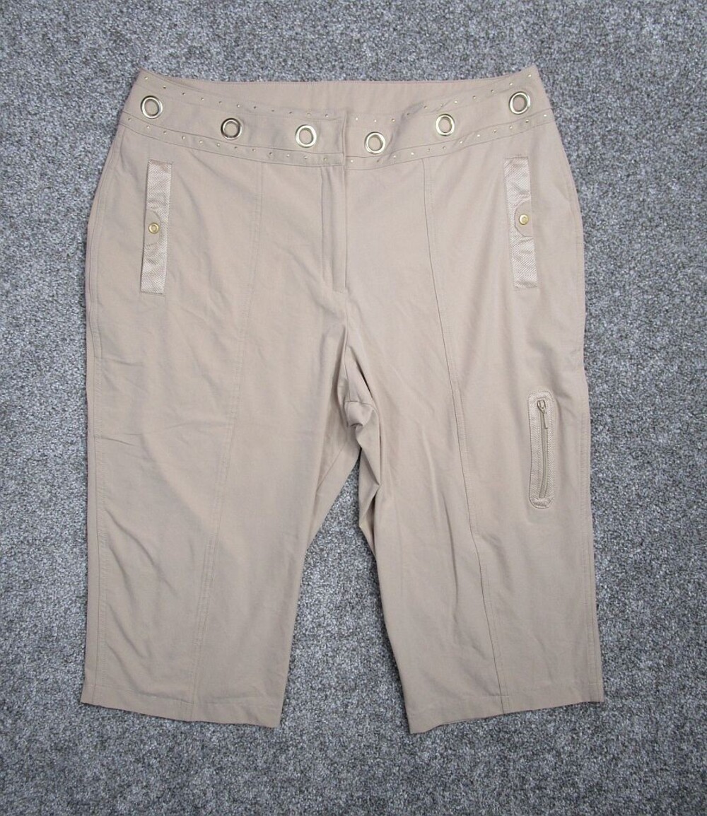 Tail Shorts Womens 12 Tan Tail Tech Golf Embellished Skimmer Gaucho Culottes